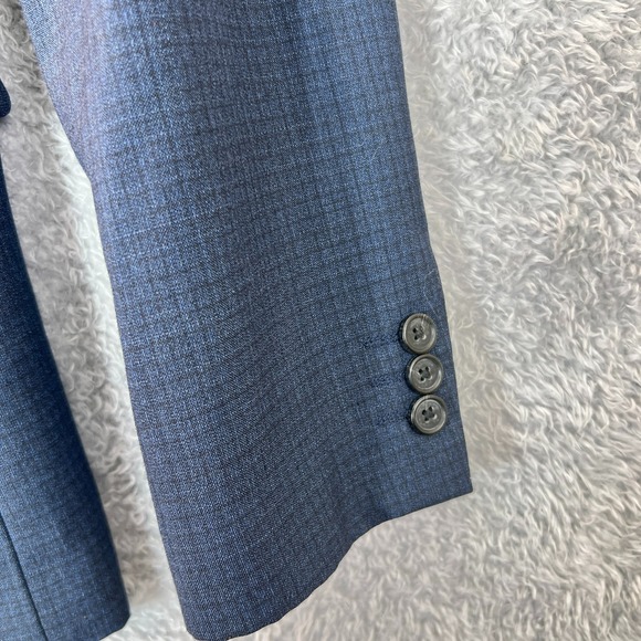 Ted Baker London Endurance Wool Blend Blue Modern Fit Two Button Blazer 42R - Picture 3 of 11